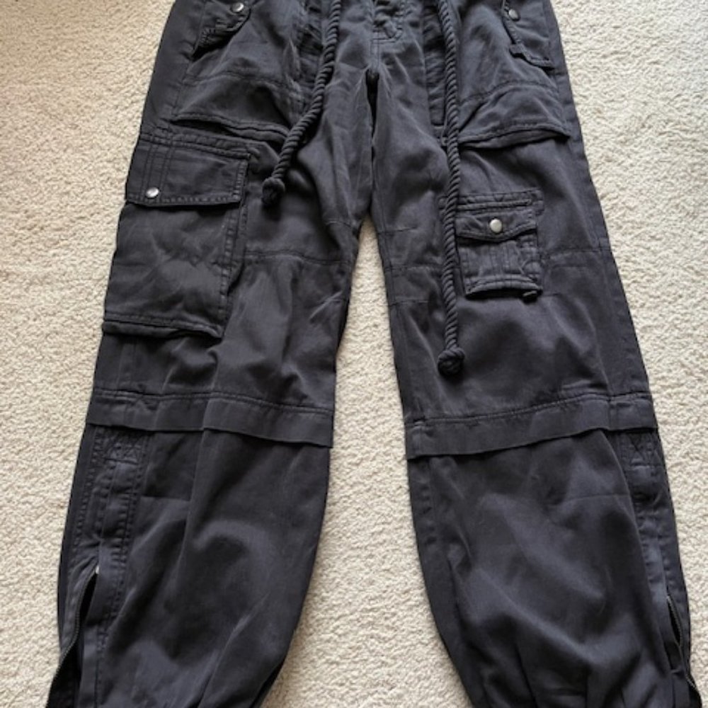 Free People South Bay Utility Pants, black, XS, NWT